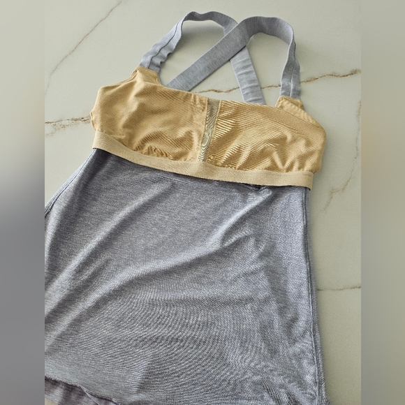 Lululemon Top Speed Tank Heathered Silver Slate Size 6 - Picture 12 of 14